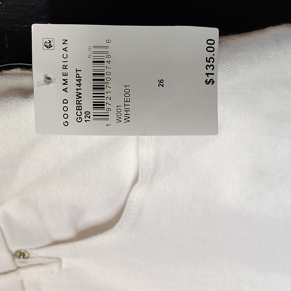 🤍 Good American Women's Plus Size 26. White Denim Jeans. New With Tags!